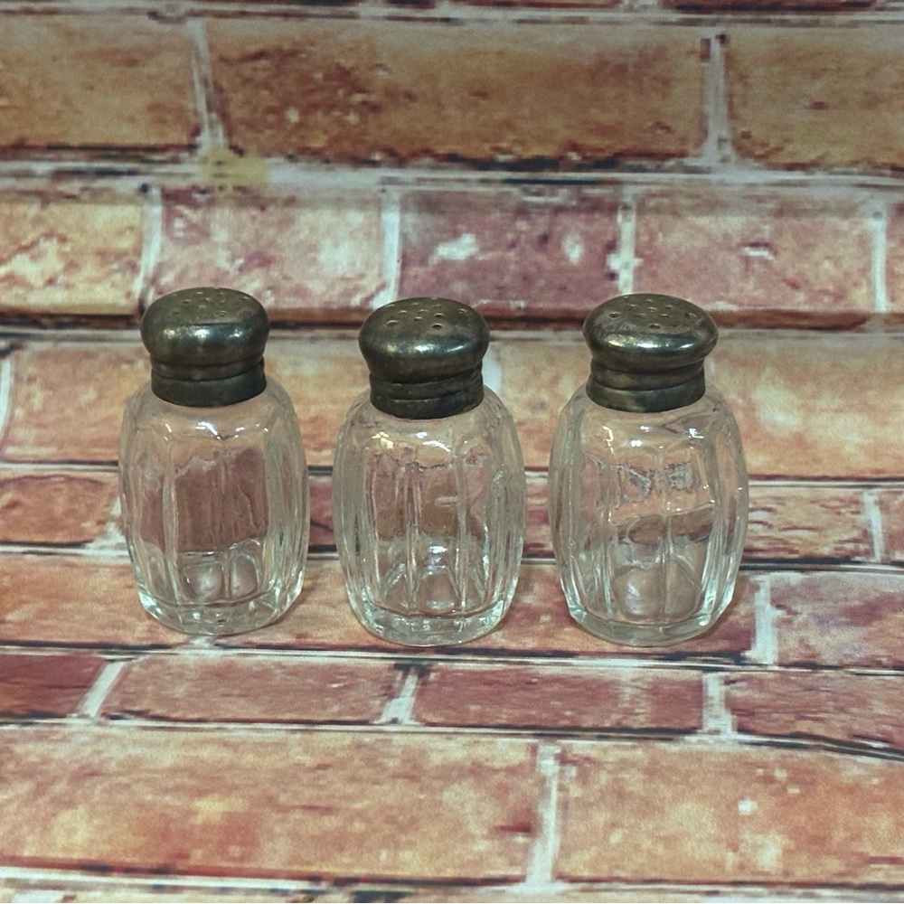 Vintage Glass Shakers Trio
